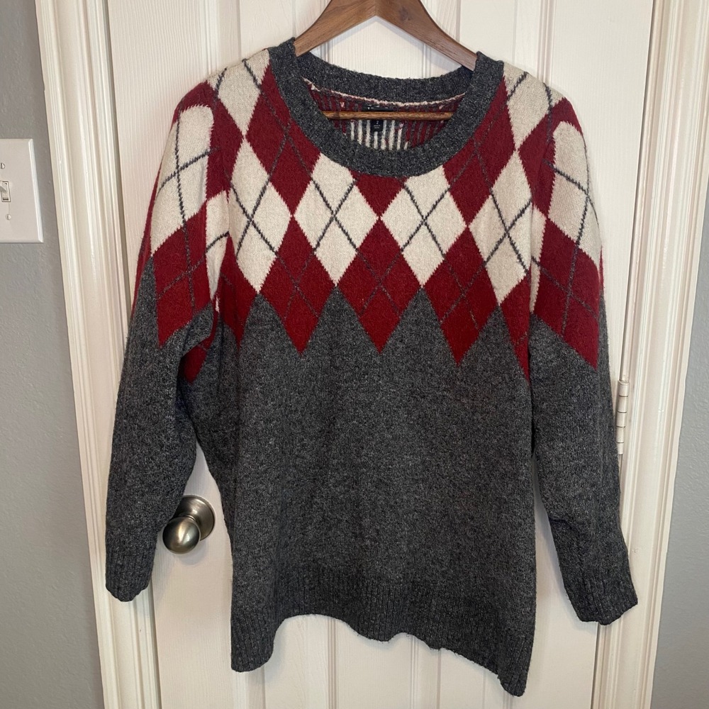 Torrid Sweater Womens Plus Size 2‎ Argyle Crew Neck Pullover Preppy Academia